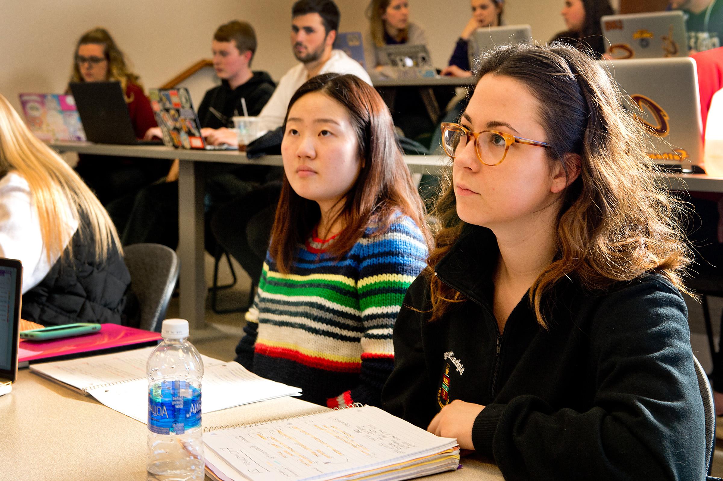 Students in a Mount Union classroom 